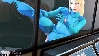Phazon Experiment B - Samus Aran takes a huge black cock deep up her asshole