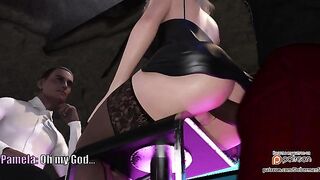 Pamela 2 - White girl gets surprise anal from black dick at the club