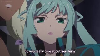 Hot anime babes turn in to weapons and cars after lesbian kissing