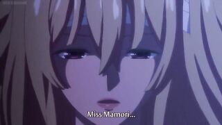 Hot anime babes turn in to weapons and cars after lesbian kissing