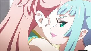 Hot lesbian babes fight in bed before turning in to weapons of destruction