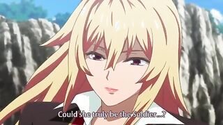 Hot lesbian babes turn in to big guns and battle busty anime sluts