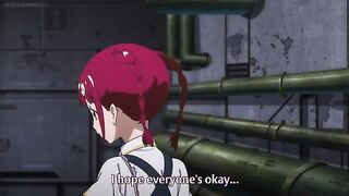 Hot lesbian babes turn in to big guns and battle busty anime sluts
