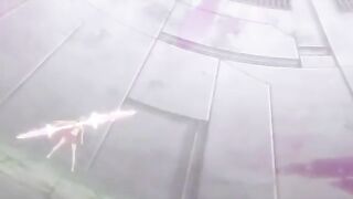 Hot lesbian babes turn in to big guns and battle busty anime sluts