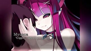 Demon succubus babe kissing and draining life - ASMR