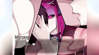 Demon succubus babe kissing and draining life - ASMR
