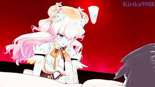 Momosuzu and I have intense sex at a love hotel. - Hololive VTuber Hentai
