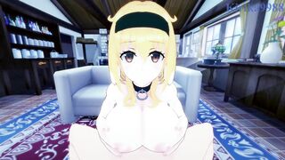 Roxanne and I have intense sex in the bedroom. - Harem in the Labyrinth of Another World POV Hentai