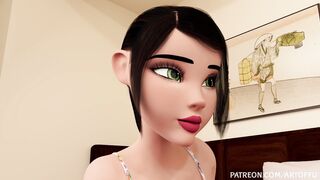 3D Futanari Animation - Blowjob by Student fucked in ass and pussy