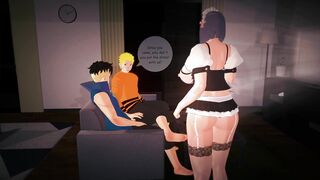 [Naruto NTR] The Hidden Stories Episode 3: Kawaki went to Naruto's house to have sex with Hinata