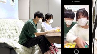 ライブ配信でどこまでバレないか...気持ちよすぎるライブ配信、、。Japanese hentai video. 素人/NTR/巨乳