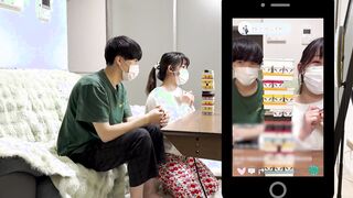 ライブ配信でどこまでバレないか...気持ちよすぎるライブ配信、、。Japanese hentai video. 素人/NTR/巨乳