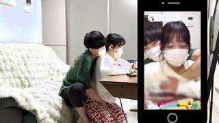 ライブ配信でどこまでバレないか...気持ちよすぎるライブ配信、、。Japanese hentai video. 素人/NTR/巨乳