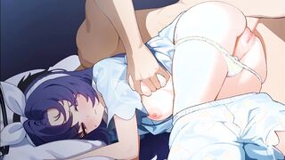 Cream pie animation Blue Archive - Hayase Yuuka And Hololive - Kazama Iroha