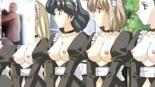 Futa old man fucks his hentai maids uncensored