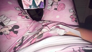 He even got his pajamas wet from watching hentai porn