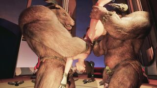 Lara Croft Gangbang Furry Monster Cocks