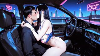 Simulation Love – Luxury Car Backseat Creampie: Busty Blonde Cheerleader Fucked Hard in Doggy Style at Night City