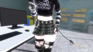 Horny office femboy just couldn't hold back...