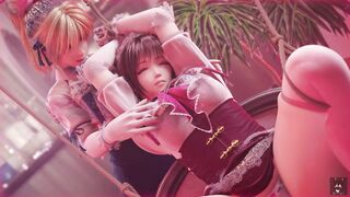 Two Dolls Playing - AtelierYakoh
