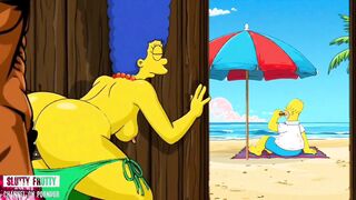 Married Slut Marge Simpson fucks with everyone except her Cuckold Husband. Compilation Hot Adult Cartoons