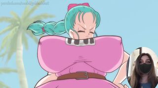 Dragon Ball Roshi fucks Bulma hard on his island