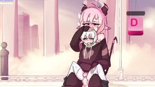 MAX THE ELF : (; ANIMATION ) _ FUTANARI _ FUTA - GIRLS EXPERIMENT WITH SWALLOWING CUM