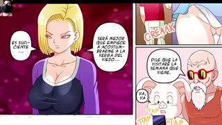 Android 18 Fucked While Krillin Esta in the Same Bed - Cheating Wife - DBZ Hentai