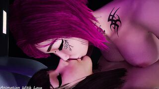 Two beautiful girls having passionate sex in this video | 3D Animation | Wild Life