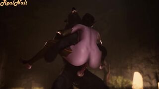 Lewd Elf Girl Breeds by a Werewolf | Large Cock Monster | 3D Porn Wild Life