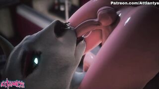 A Massive Curvy Grey Cow Monster Fuck a Former Soldier
