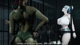 Hi folks, this is a WIP from my upcoming animation featuring Harley Quinn and Poison Ivy. This is no