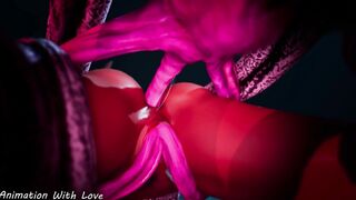 Succubus Girl Dreams of Alien Tentacles | 3D Animation | Wild Life