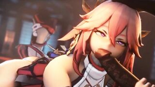 Hu Tao Genshin Impact Compilation Hilichurl Edition Ayaka Jean Shogun Raiden Amber