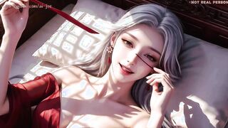 Third episode of the "White-haired Beauty" series is here! Absolutely to make you lose control, get extremely, AI-generated
