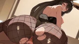 anime women in bunny suit gets a creampie