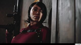 Resident Evil Real Life Hentai Fuck - Octokuro as Ada Wong gets Pussy & Anal Creampie DP