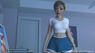 Doe Love - (Amy's Big Wish E2 Part 1 of 5) - Futanari Friends Hang Out Fuck Dock and Creampie!
