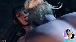 Baldurs Gate 3 - Shadowheart is a bad girl and gets her pussy licked by dommy mommy drow Minthara