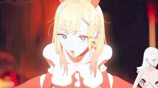 Marin shows Gojou special treatment and gives him a good blowjob