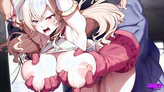 HENTAI PROS - Blonde Superhero Gets Chained Up By A Hero Turned Vilain And Gets Multiple Orgasms