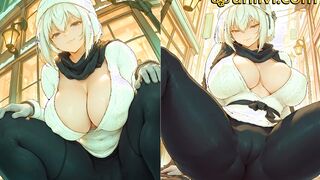 Tobiichi Origami sucks cock and fucks her wet pussy