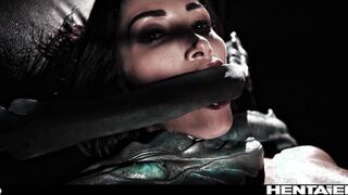 French Brunette Gets Monster Fucked - Hardcore Bdsm Bondage Creampie & Cum Swallowing