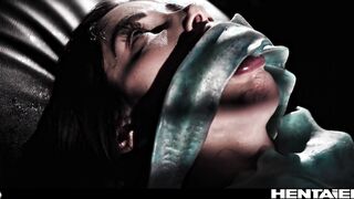 French Brunette Gets Monster Fucked - Hardcore Bdsm Bondage Creampie & Cum Swallowing