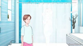 SexNote - Big Dick Stepbrother masterbated while his stepsister was taking a shower