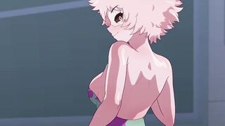 Misfitbite - Mina Ashido and Eijiro Kirishima Fuck in the College Room, My Hero Academia, Creampie, Deepthroat, Reverse Cowgirl