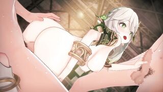【Genshin Impact Nahida】gangbang 3D Hentai Animation.(Fingering,handjob,blowjob,sex)