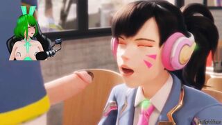 DVa Overwatch Compilation of videos from her studies where she fucks hard