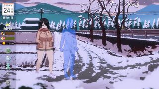[Hentai Game WINTER - Countryside Life -. Pixel hentai animation.