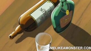 Anime babe fucking cock after blowjob